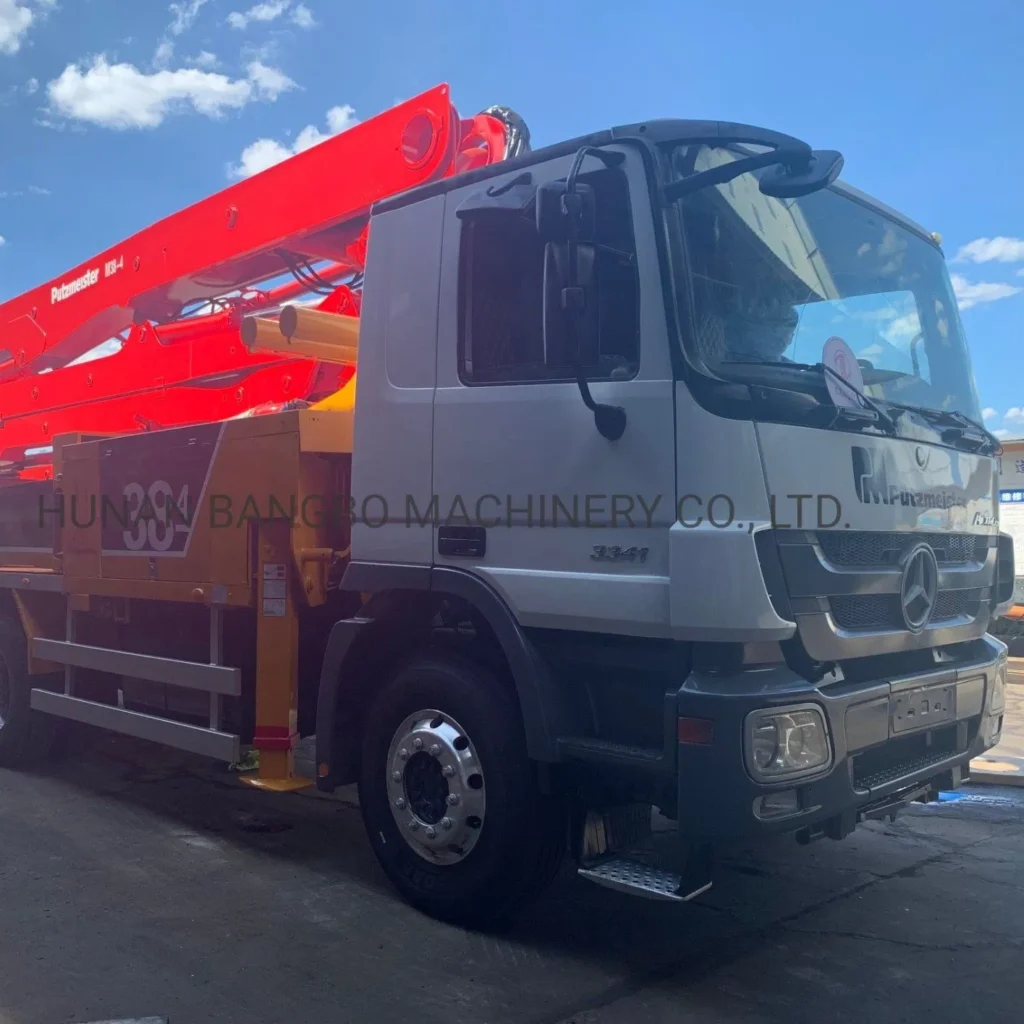 Remanufactures 38m Putzmeister Used Second Hand Beton Pumping Veichel Concrete Boom Pump Truck